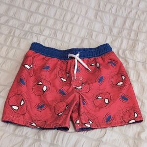 Like New Boys Spiderman Swim Trunks Size 6